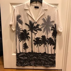 Zara knit Hawaiian shirt